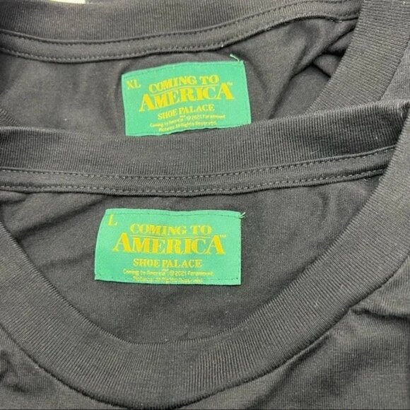 NWOT Shoe Palace x Coming To America Men's Black Graphic T-Shirt - Picture 5 of 7